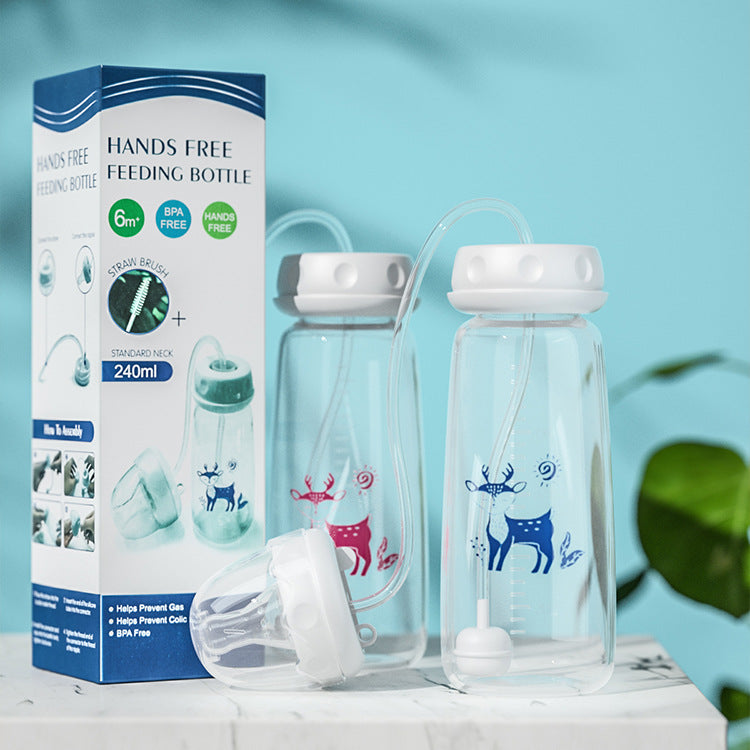 BabyCloudy anti-colic baby bottle with built-in straw - view 3