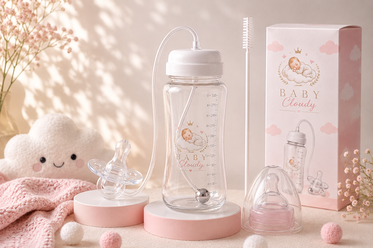 Biberon Paille Anti-Colique Premium Baby Cloudy™ ☁️🩷
