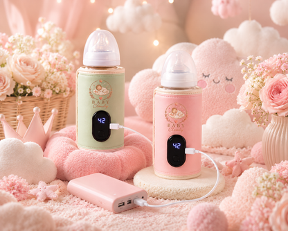 🍼☁️ BabyCloudy™ – Pochette Chauffe-Biberon Nomade USB 💗✨