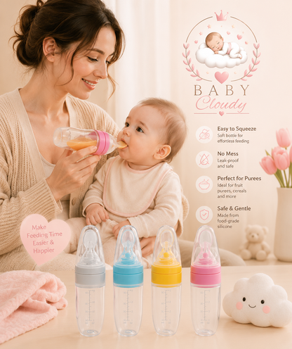☁️Baby Cloudy™☁️ | Biberon Cuillère Anti-Gaspillage 2-en-1